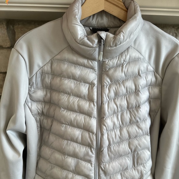 32 Degrees Heated Puffer Jacket Stretch comfort side panels GRAY Size XXL - Picture 4 of 15